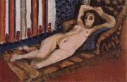 Henri Matisse Nu au Canape-Harmonie en Rouge painting